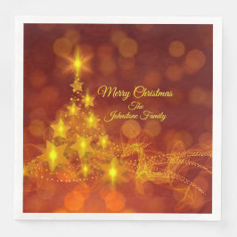 Matchande Guld Stars Namn-julmiddag Pappersservett