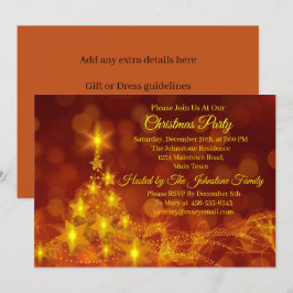 Matchande Guld Stars Träd Byt-jul Inbjudningar