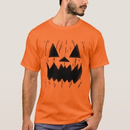 Matchande Halloween T-Shirt med Pumpaansikte 