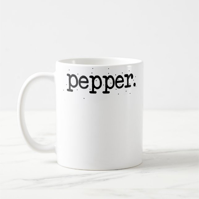 Matchande Halloweenpar Salt Och Peppar Lätt Kaffemugg (Vänster)