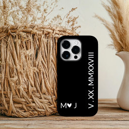 Matchande iPhone-fodral med romerska siffror för h