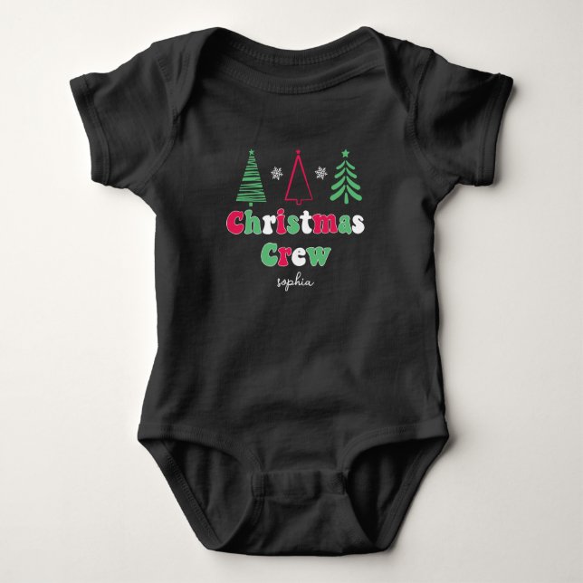 Matchande jul för familjen Pajamas Baby T Shirt (Framsida)