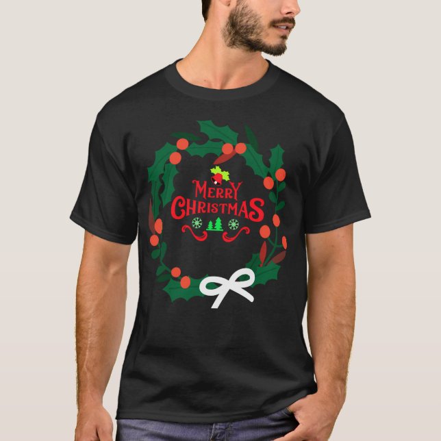 Matchande jul L-familj matchande jul T Shirt (Framsida)