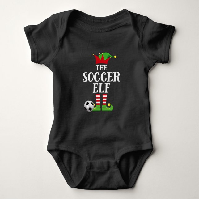 Matchande julgrupp för familjen Soccer Elf Elf T Shirt (Framsida)
