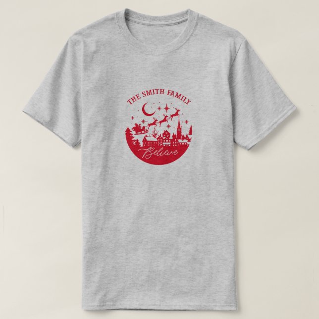 Matchande julklappsfamilj T-Shirt (Design framsida)