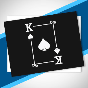 Matchande Kung Spades Kostym-spelkort - modernt Vykort