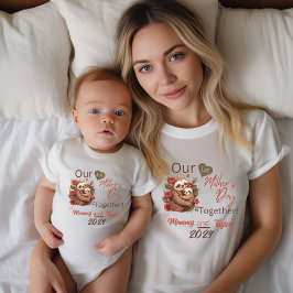 Matchande långsamt vår första Mor-dag tillsammans T Shirt