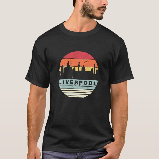Matchande Liverpool för Retro-Vintage T Shirt (Framsida)