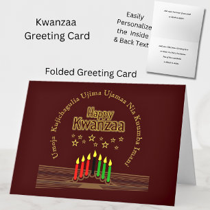 Matchande Lycklig Kwanzaa sju principer Hälsning Kort