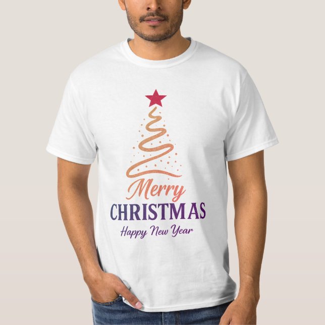 Matchande Minimal Julvärde T-Shirt Sverige (Framsida)