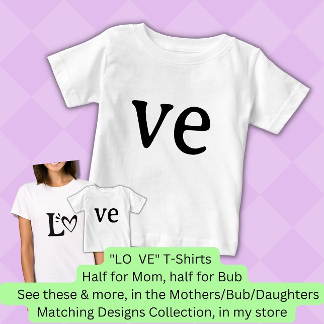 Matchande Mor-dotter Baby KÄRLEK Heart T Shirt (Skapare uppladdad)