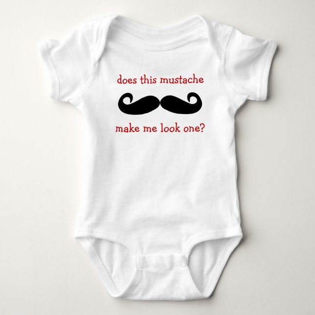 Matchande mustache - 1-årig T-shirt (Framsida)