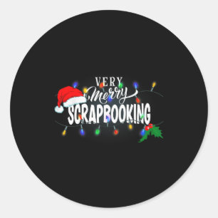 Matchande Mycket Glada Scrapbooking Jul Runt Klistermärke