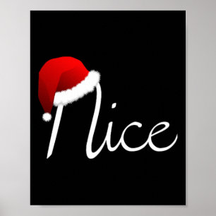 Matchande Naughty& Nice-julklapp Poster