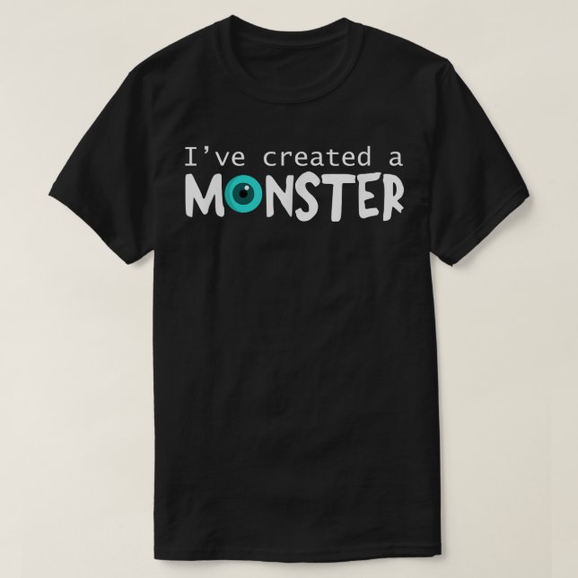 Matchande Pappa och Son Shirt Jag Skapat en monste T Shirt (Design framsida)