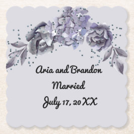 Matchande Pappersunderlägg för Bröllop i Skifferbl Underlägg Papper