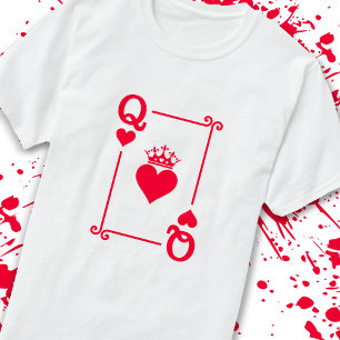 Matchande Par Halloween Costume Queen of Hearts T Shirt