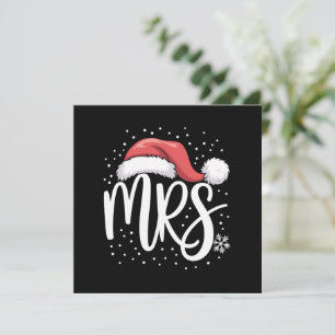 Matchande par Herr Fru Bröllop Jul Ful Santa Julkort