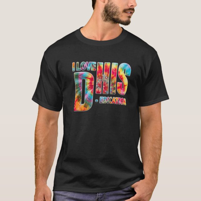 Matchande Par I Kärlek hans dedikation för hennes  T Shirt (Framsida)