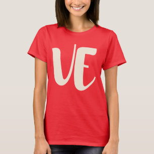 Matchande par Kärlek LO VE Valentine Women T-Shirt