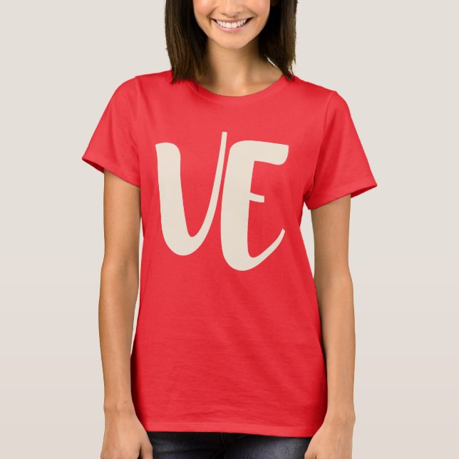 Matchande par Kärlek LO VE Valentine Women T-Shirt (Framsida)