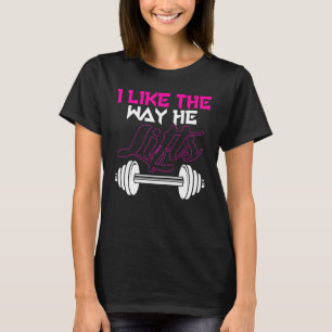 Matchande Par-workout Jag gillar hur han Hiss H T Shirt