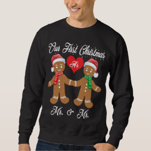 Matchande Pepparkaksgubbar Pajamas för Gay Par C Lång Ärmad Tröja