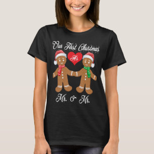 Matchande Pepparkaksgubbar Pajamas för Gay Par C T Shirt