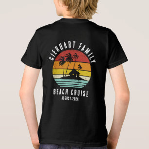 Matchande Personlig för Retro Beach-familjen T Shirt