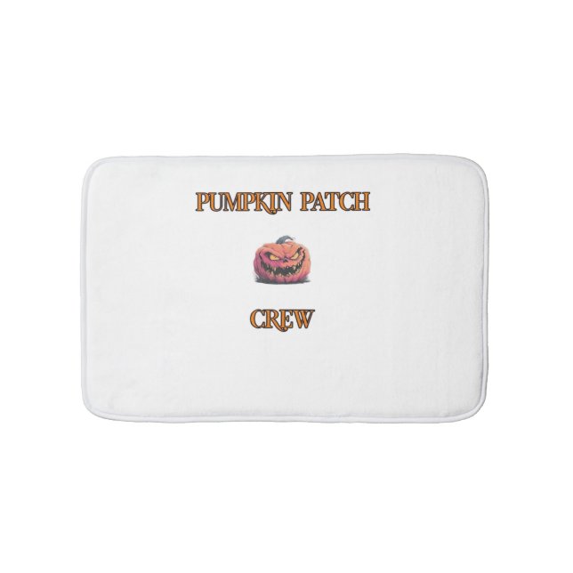 Matchande Pumpkin Patch-besättning för Family Resa Badrumsmatta (Framsidan)