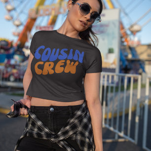 Matchande Retro för kusin-besättningsfamilj T Shirt
