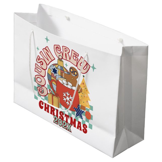 Matchande retro kusin besättning jul barn (Framsidan Vinklad)