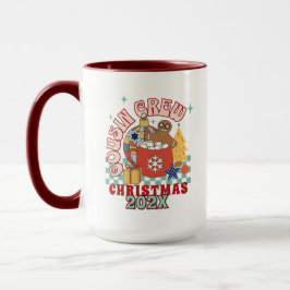 Matchande retro kusin besättning jul barn mugg