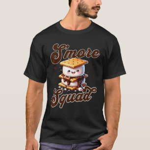 Matchande S för mjuk kvadratisk campingfamilj för T Shirt