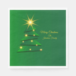 Matchande set Grönt Träd Byt Namn luncheon Pappersservett