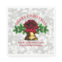 Matchande set Guld Bell Red Bow Jullejon