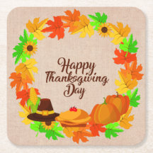 Matchande Set Thanksgiving Grön Guld Krans Hatt
