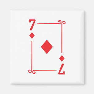 Matchande sju diamanter Kostym-spelkort 7 Magnet