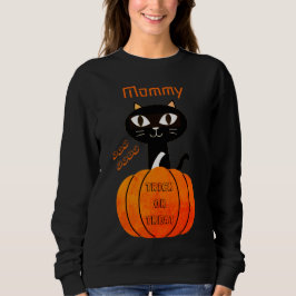 Matchande Spooky Bus eller godis Cute Cat Hallowee T Shirt