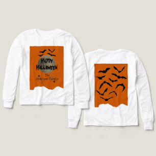 Matchande Spooky Fladdermus Modern Happy halloween T Shirt
