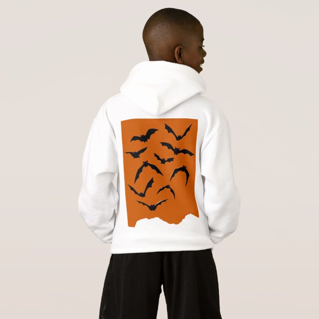 Matchande Spooky Fladdermus Modern Happy halloween T Shirt (Hel baksida)