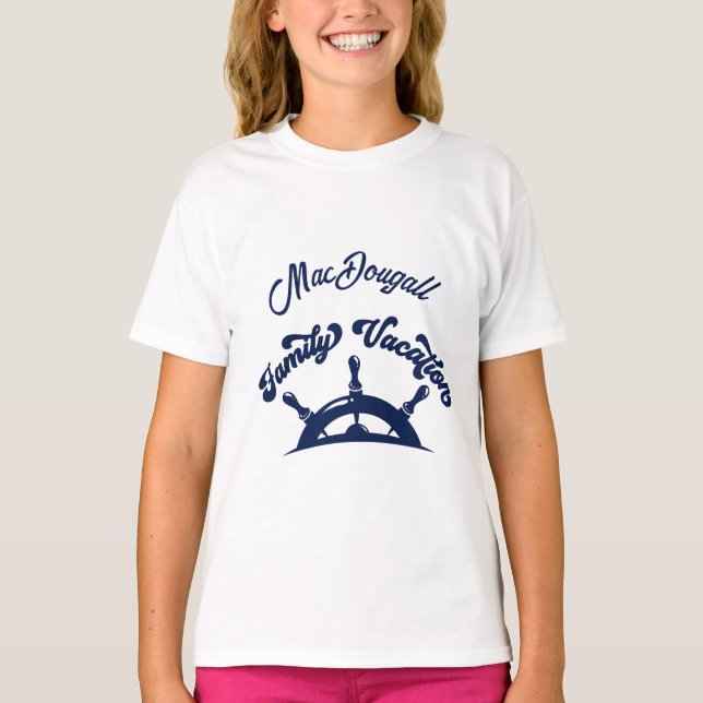 Matchande T-Shirt för Familjesemester Kryssning (Framsida)