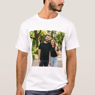 Matchande T-Shirts för Par Enkla Svarta Par T-Shir