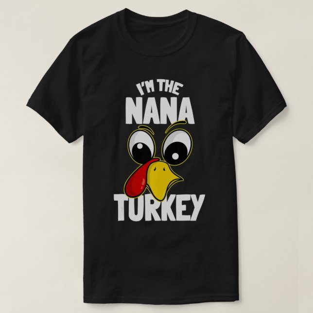 Matchande Thanksgiving för Nana Turkey Family Grou T Shirt (Design framsida)