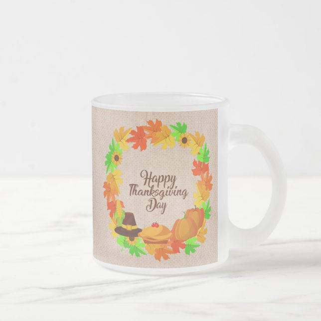 Matchande Thanksgiving Grönt Utandningshastighet G Frostad Glasmugg (Höger)