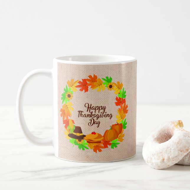 Matchande Thanksgiving Grönt Utandningshastighet G Kaffemugg (Med munk)