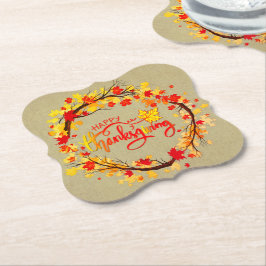 Matchande Thanksgiving Hösttoner Löv Underlägg Papper