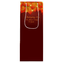 Matchande Thanksgiving Orange Löv Namn år Vin W