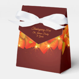 Matchande Thanksgiving Orange Löv Namn-årsjubileum Presentaskar