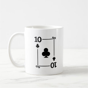 Matchande tio Klubbars Kostym-spelkort Modern 10 Kaffemugg